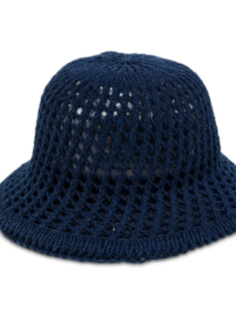 On 34th Women's Open-Knit Crochet Cloche Hat - Navy